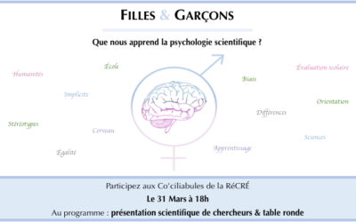 Co’ciliabule de la RéCRÉ à propos de Filles & Garçons (31 mars 2021 à 18h)