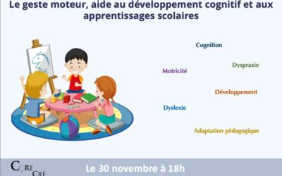 Co’ciliabule : Le geste moteur, aide au développement cognitif et aux apprentissages scolaires