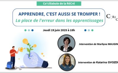 Prochain co’ciliabule : La place des erreurs dans l’apprentissage